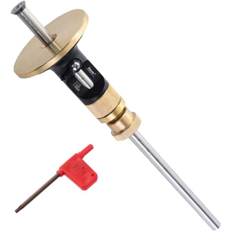 foto del prodotto calibro di tracciatura, con rotella per legno tenero e duro, cacciavite incluso b, blocco di sicurezza, funzione di microregolazione
