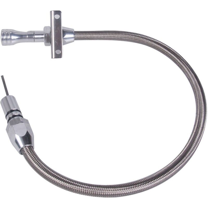 foto del prodotto calibro di trasmissione firewall intrecciato in acciaio inossidabile calibro flessibile th350 th 400 700r4 tranny sbc bbc trans per chevy gm