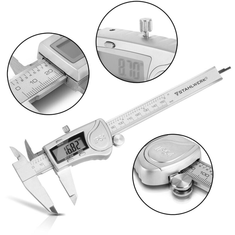 foto del prodotto calibro digitale dms 3 st in acciaio inox stahlwerk