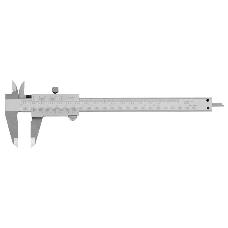 foto del prodotto calibro monoblocco inox cromato opaco 0 150 mm fervi c011 150