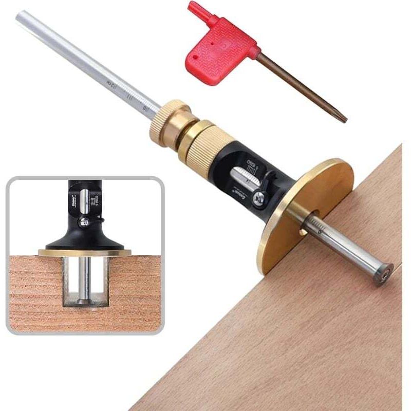 foto del prodotto calibro per marcatura ruote, kit per marcatura scriber per lavorazione del legno, strumenti per marcatura del legno con scala mm, calibro per