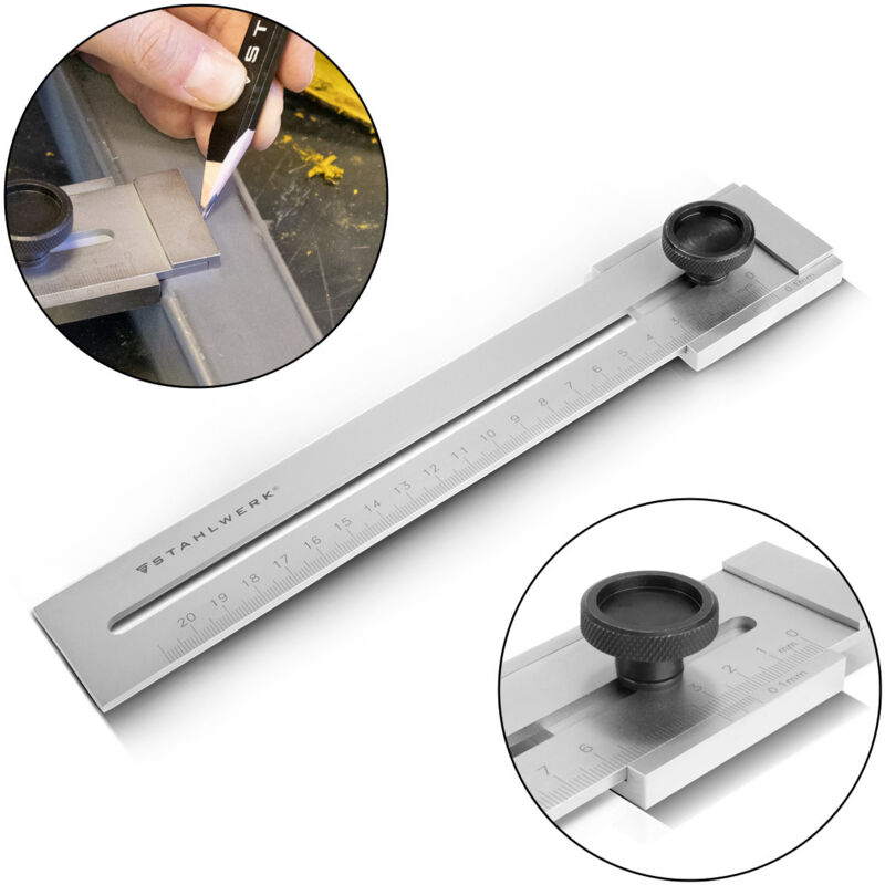 foto del prodotto calibro per stampi con campo di misura di 200 mm e indice di 0,1 mm in acciaio inox stahlwerk