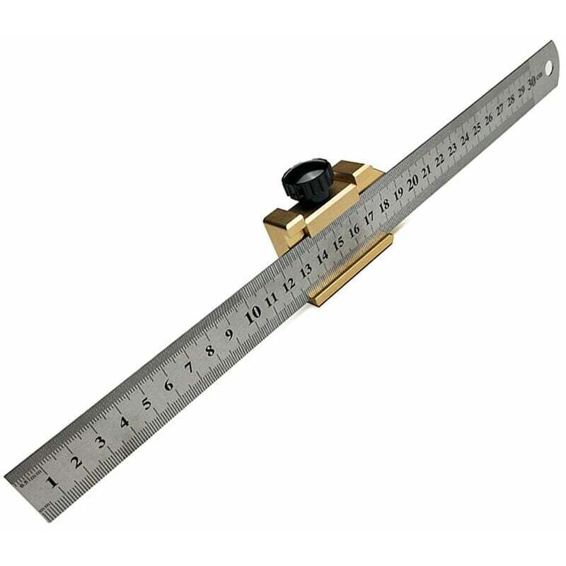 foto del prodotto calibro per tracciare 30 cm, calibro per mortasa righello per la lavorazione del legno con blocco di posizionamento versailles