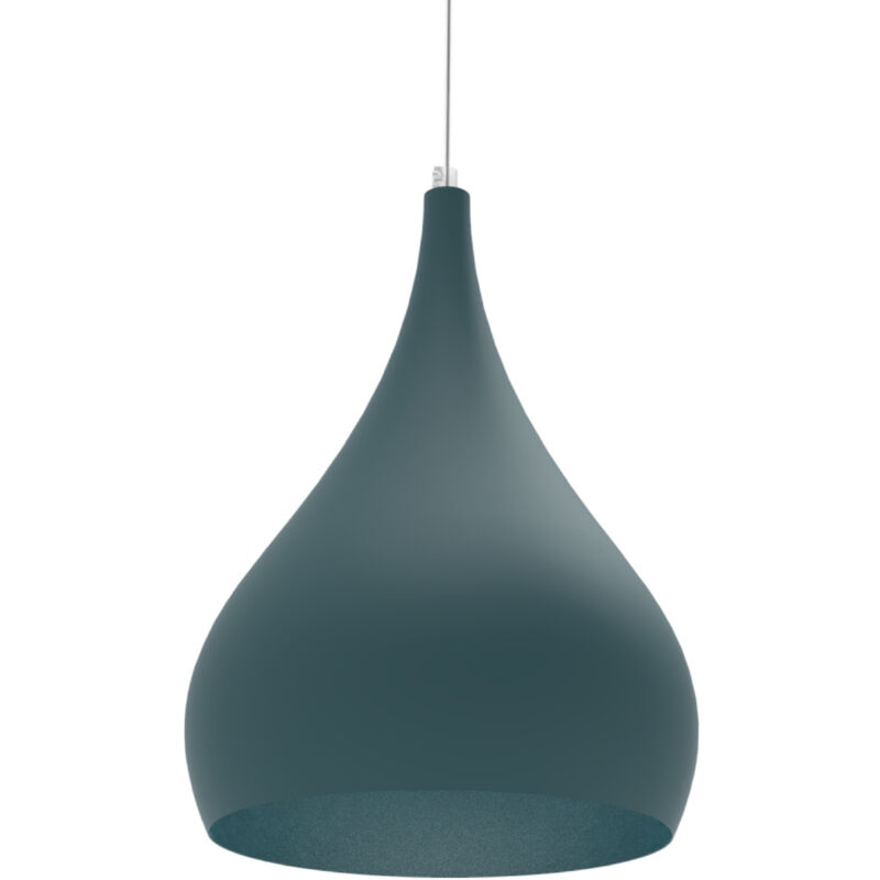 foto del prodotto calice sospensione, 1x e27, max 42w, metallo, blu mediterraneo, d.20cm lumicom