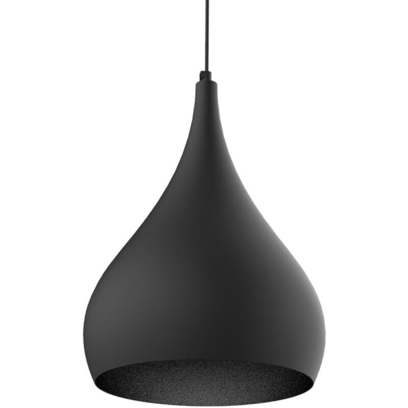 foto del prodotto calice sospensione, 1x e27, max 42w, metallo, nero opaco, d.20cm lumicom