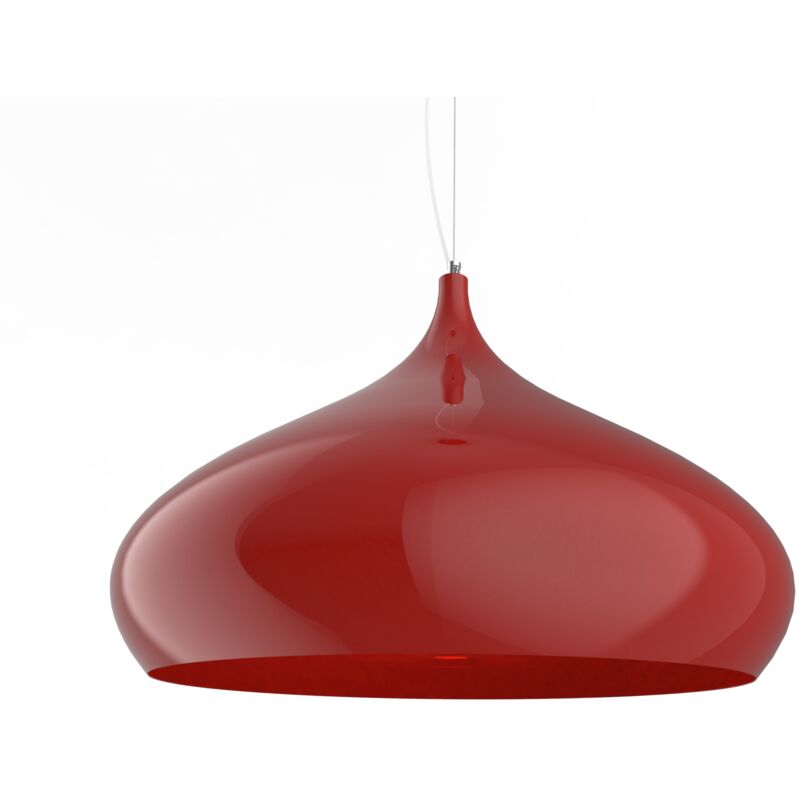 foto del prodotto calice sospensione, 1x e27, max 42w, metallo, rosso lucido, d.60cm - lumicom