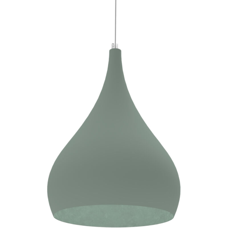 foto del prodotto calice sospensione, 1x e27, max 42w, metallo, verde iceberg, d.20cm lumicom