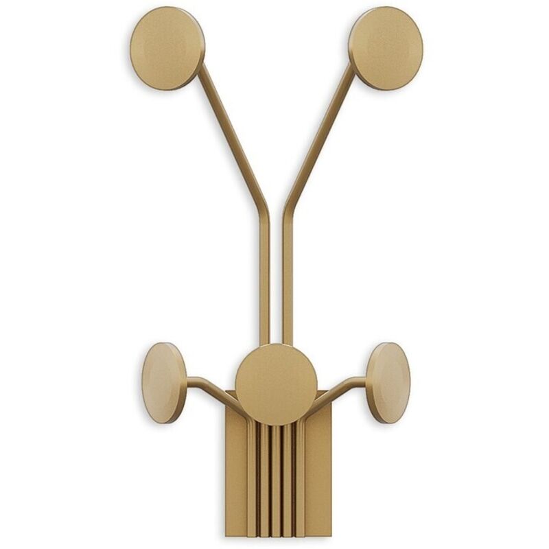 foto del prodotto calicosy appendiabiti da parete con 5 ganci in metallo dorato h40 cm giraffe