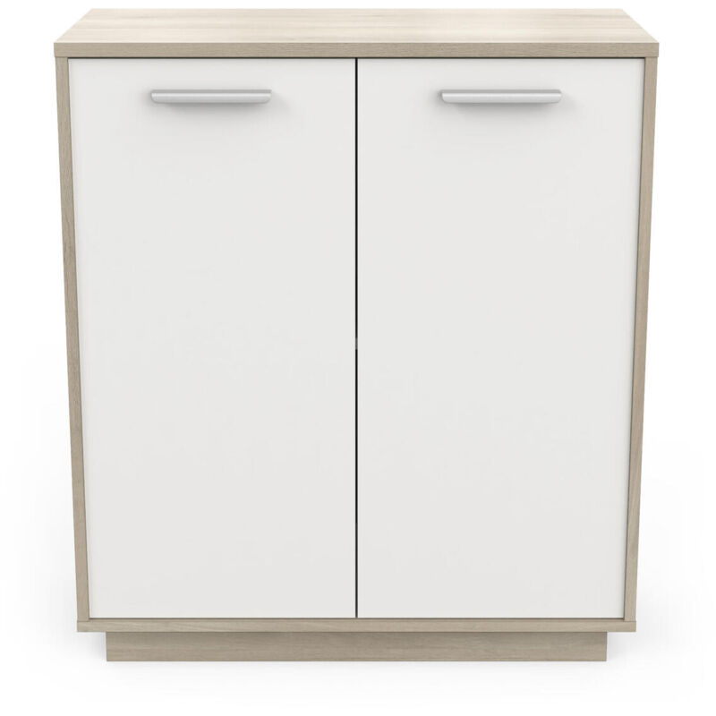 foto del prodotto calicosy buffet basso a 2 ante, decoro legno e bianco l78 cm l o