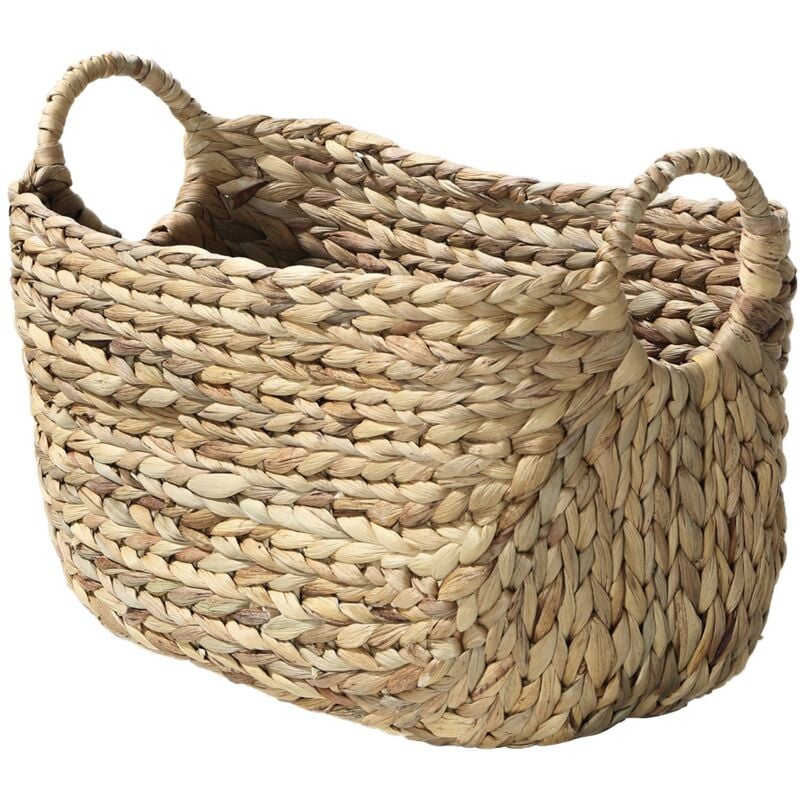 foto del prodotto calicosy cesto in giacinto d acqua con manici l 40 cm x p 23 cm x h 26 cm