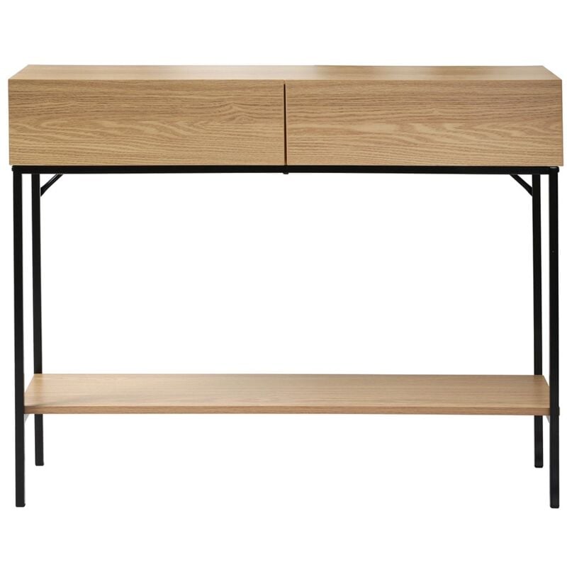 foto del prodotto calicosy console 2 cassetti 1 ripiano decorazione in legno l100 cm