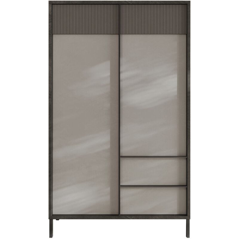 foto del prodotto calicosy - credenza 2 ante, 2 cassetti e 3 ripiani l106 cm - everest