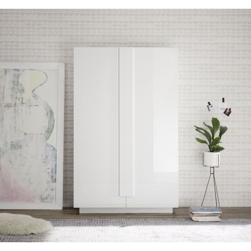 foto del prodotto calicosy credenza 2 ante linea sax in finitura bianco lucido