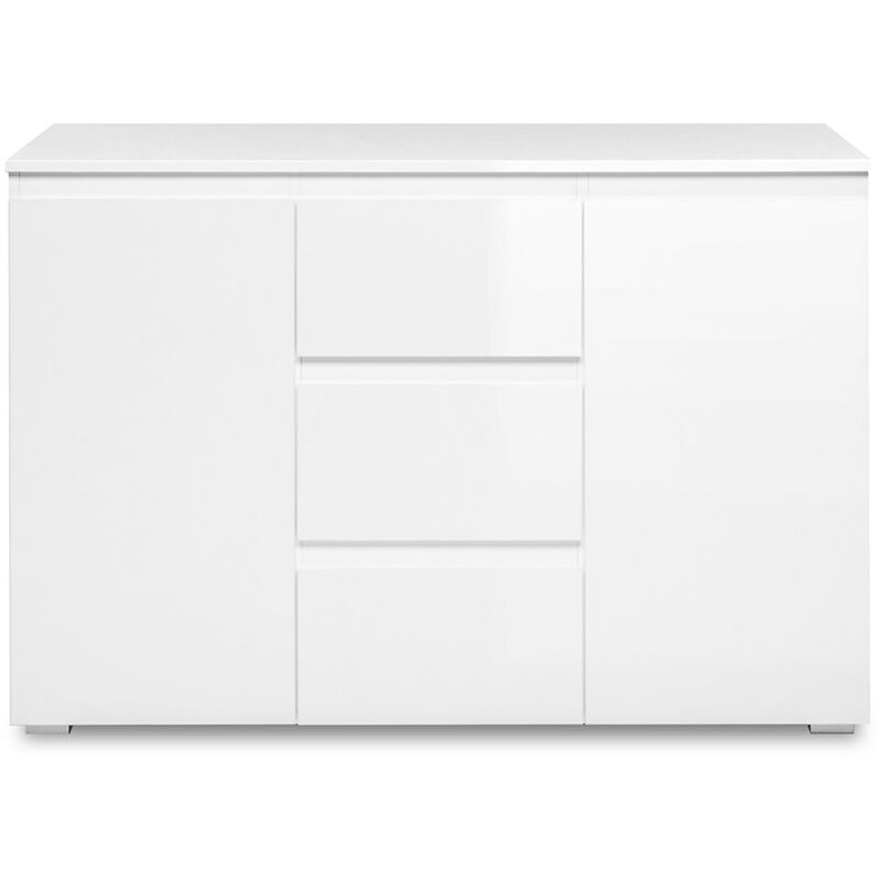 foto del prodotto calicosy credenza 2 porte 3 cassetti bianca l120 cm pretoria