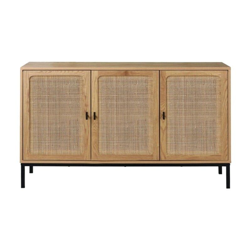 foto del prodotto calicosy credenza 3 ante in canna intrecciata l120 cm