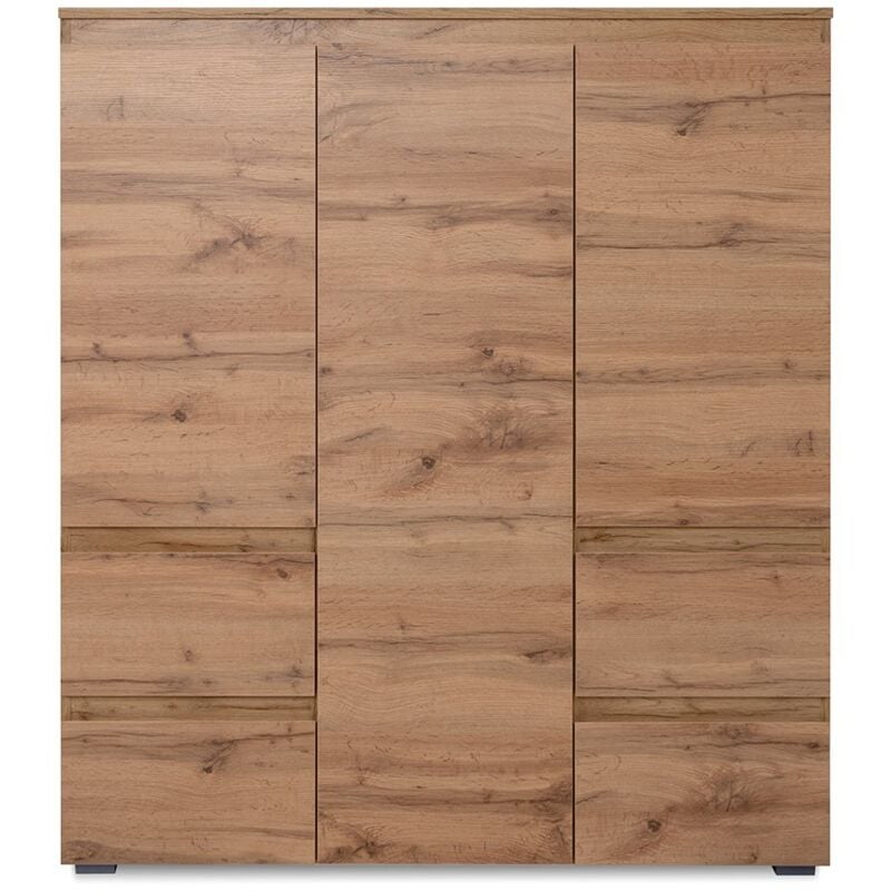 foto del prodotto calicosy credenza alta 3 ante, 4 cassetti 5 ripiani l116 cm