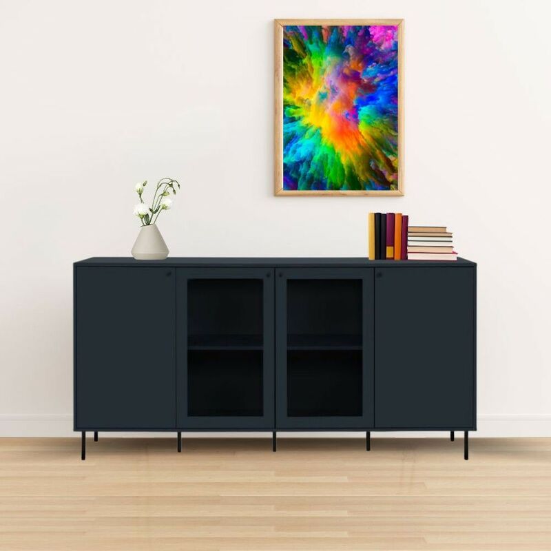 foto del prodotto calicosy credenza blue navy 4 ante caracas51a 180x40x90h
