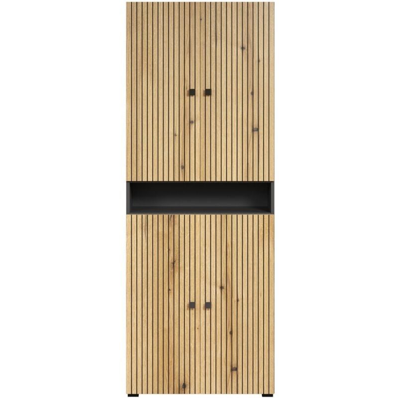 foto del prodotto calicosy doppia colonna da bagno scanalata 4 ante e 1 nicchia l70 cm purebliss