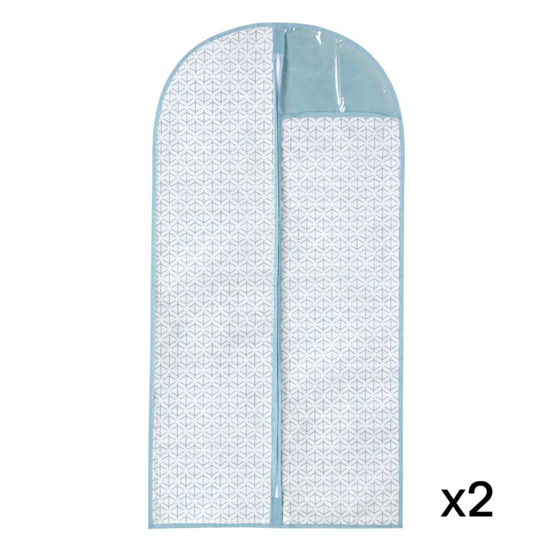 foto del prodotto calicosy et di 2 coperture stampate a onde per abiti h120 cm