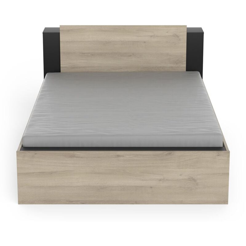 foto del prodotto calicosy letto 140x190 200 cm con 2 cassetti e 2 nicchie l144,7 cm