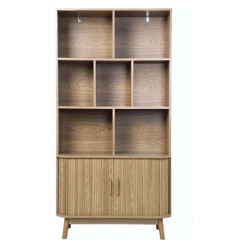 foto del prodotto calicosy libreria con 2 ante scorrevoli h157,5 cm ernest