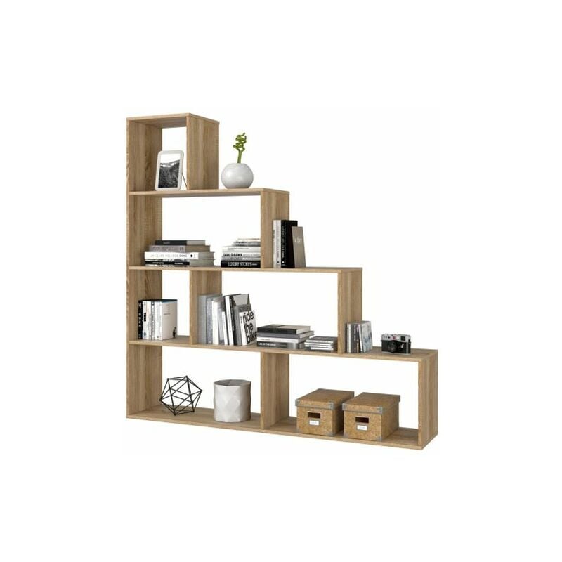 foto del prodotto calicosy libreria divisoria da terra in rovere canadian 145x29x145 cm