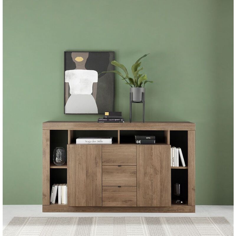 foto del prodotto calicosy madia 2 ante e 3 cassetti linea verona finitura rovere mercure