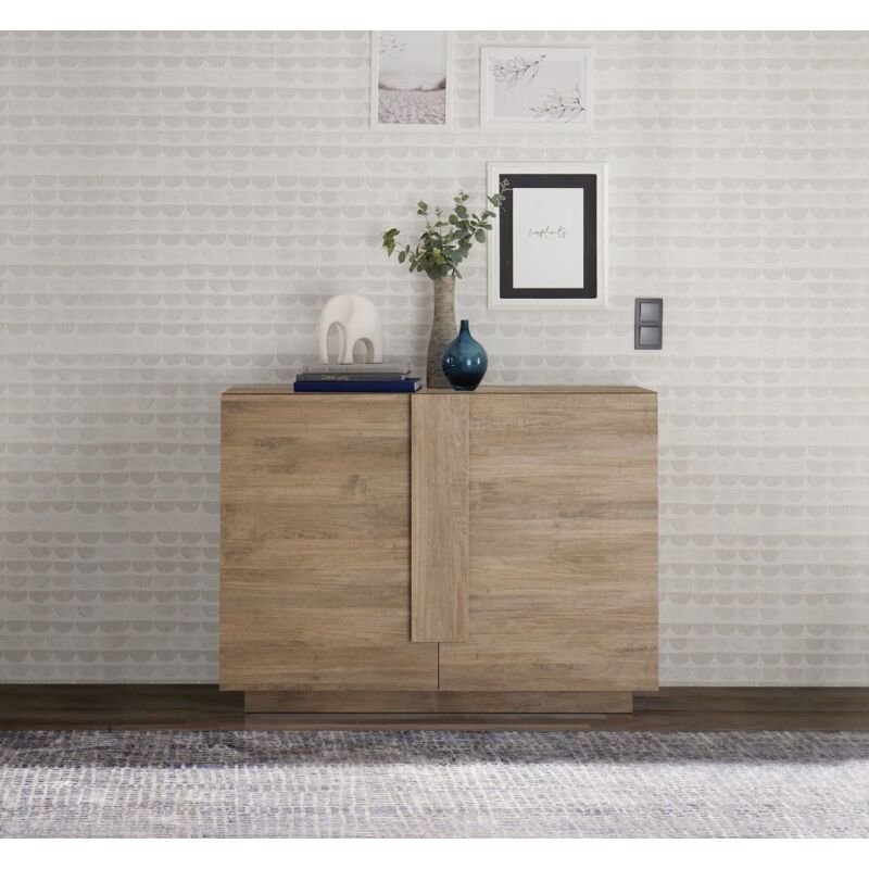 foto del prodotto calicosy madia 2 ante linea sax in finitura rovere mercure