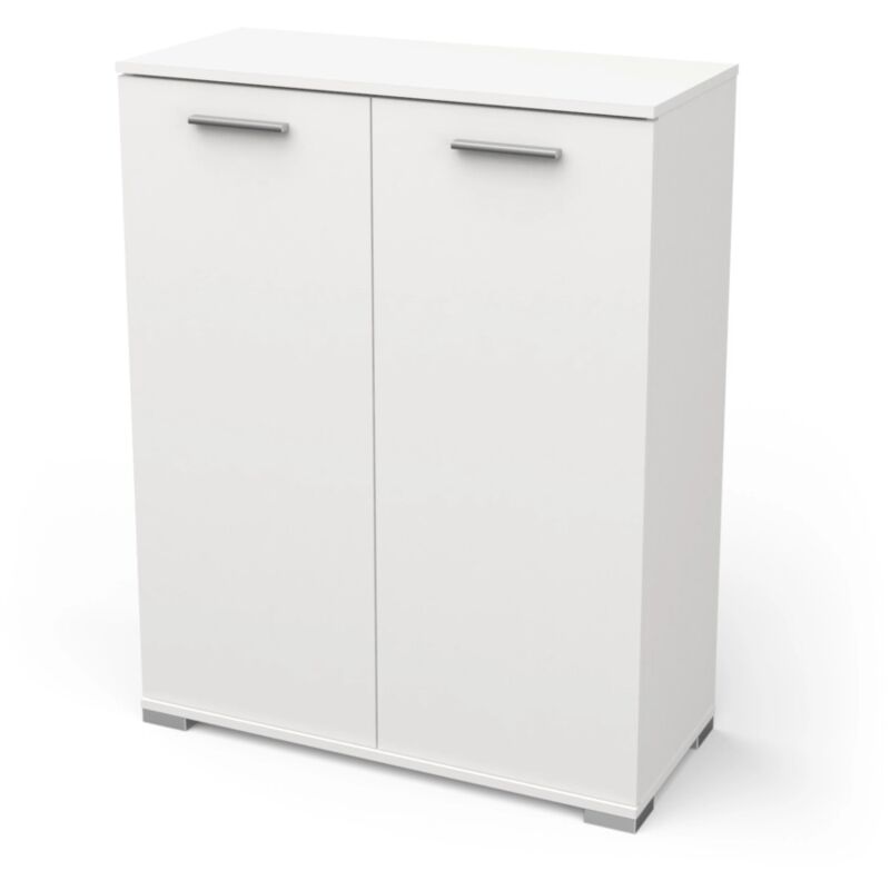 foto del prodotto calicosy mobile 2 ante izzy bianco opaco, 79,7x35,1x101,7 cm