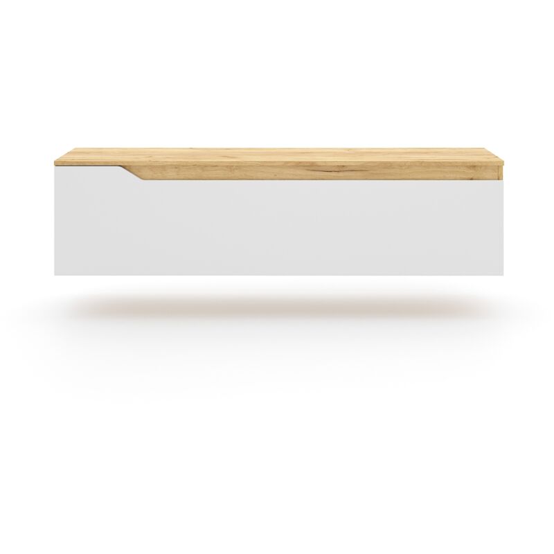 foto del prodotto calicosy mobile tv 1 porta decoro quercia dorata e bianco l140 cm tree