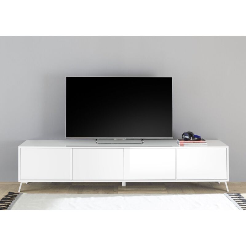 foto del prodotto calicosy porta tv 4 ante linea mito finitura bianco lucido