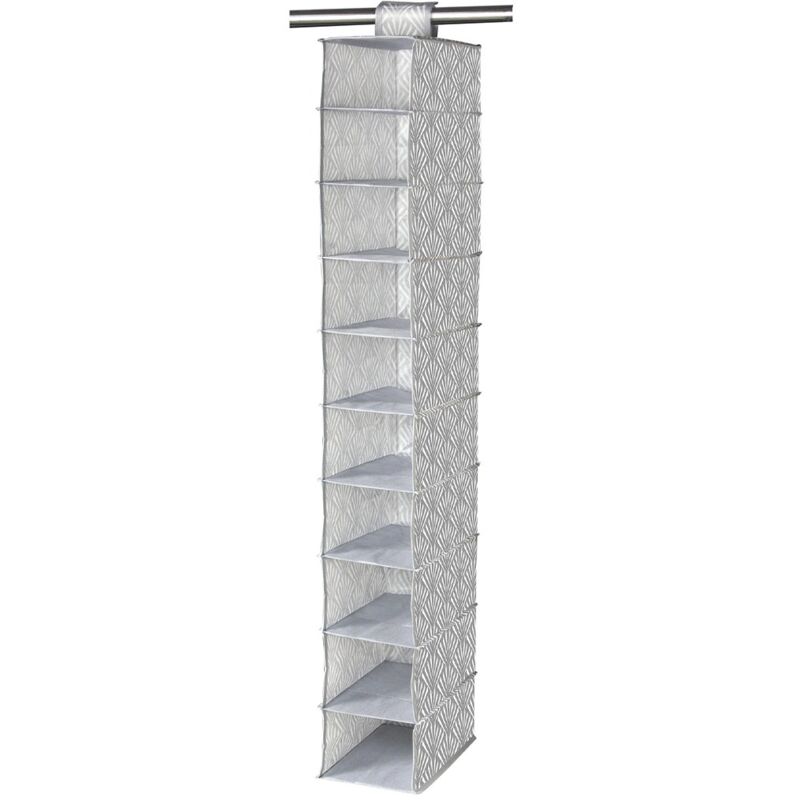 foto del prodotto calicosy scaffale con 10 scomparti, motivo a ventaglio in tessuto non tessuto h128 cm