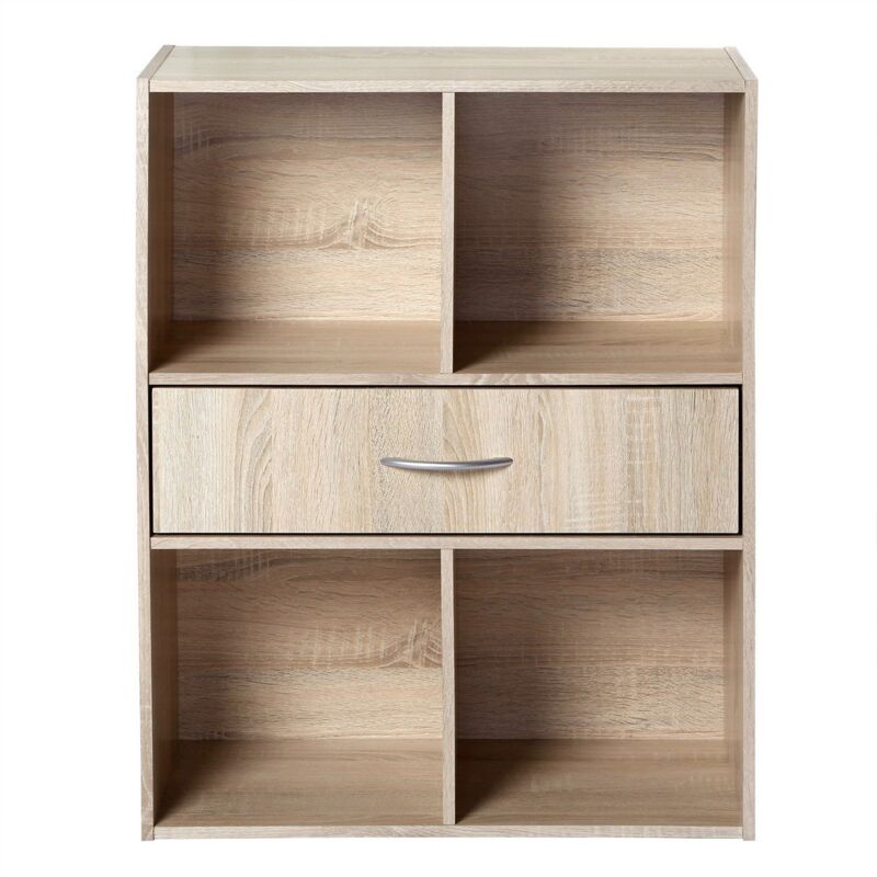 foto del prodotto calicosy scaffale cubo 4 armadietti con un cassetto
