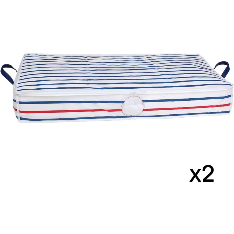 foto del prodotto calicosy set di 2 coperture a righe sotto il letto 69l