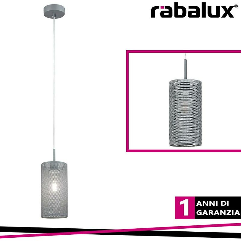foto del prodotto callia, metal pendant lamp, e14 1x max 25w, grey