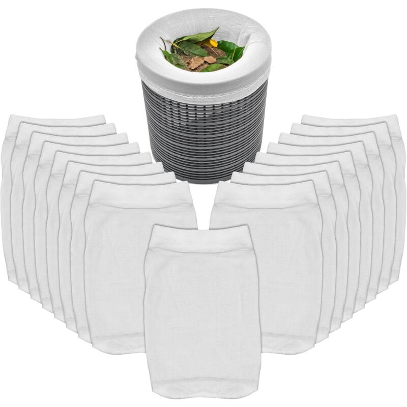 foto del prodotto calza per skimmer da piscina, calza per filtro da piscina, prefiltro per skimmer riutilizzabile e super elastico per catturare polline, foglie,
