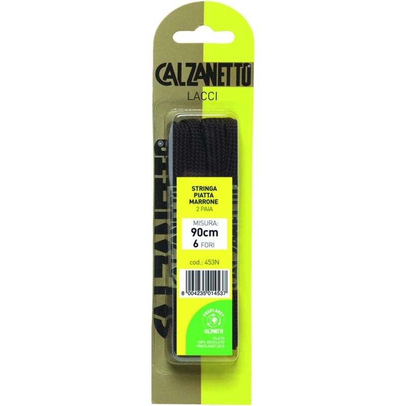 foto del prodotto calzanetto lacci piatti per scarpe 2 paia cm. 90 col. marrone