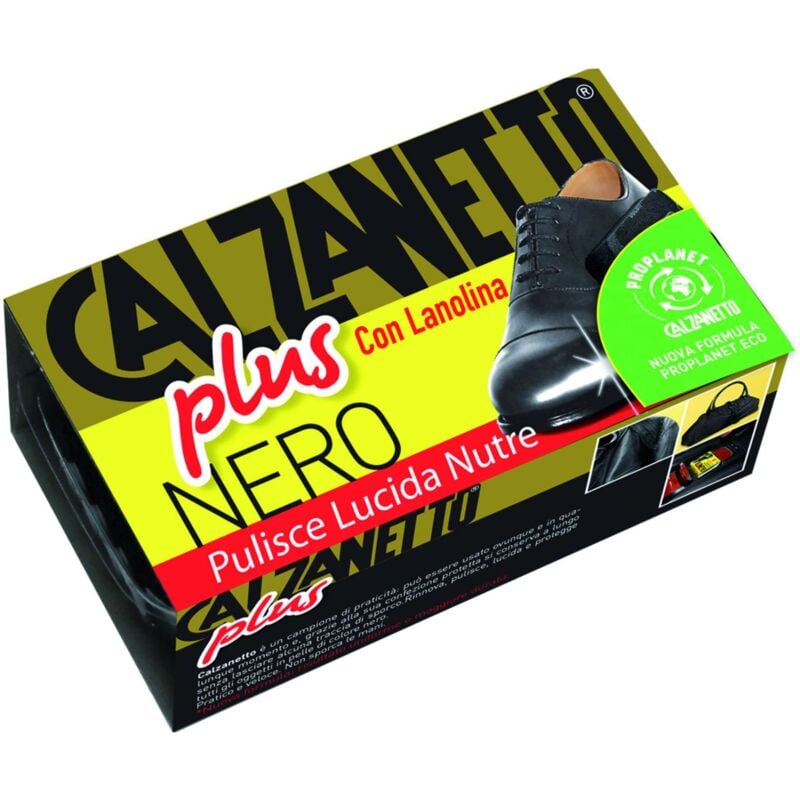 foto del prodotto calzanetto spugna lucida scarpe plus col. nero 12 pezzi