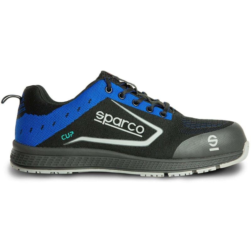foto del prodotto calzatura di sicurezza sparco cup ricard s1p src nero azzurro 