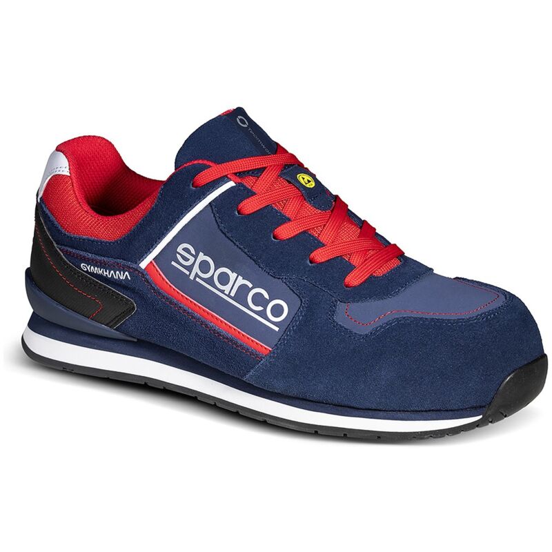 foto del prodotto calzatura di sicurezza sparco gymkhana tacoma esd s3 src hro blu marine rosso 