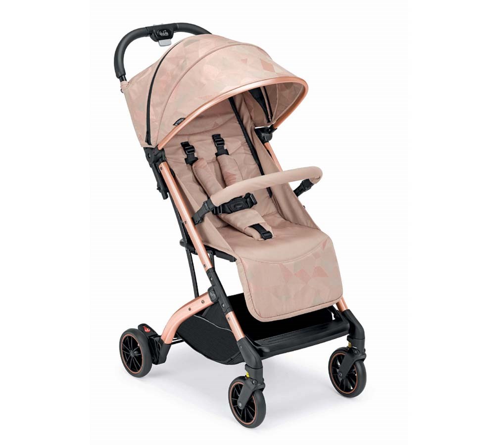 foto del prodotto cam compass 2.0 passeggino 200 jacquard rosa 832 con trolley omologato 22 kg