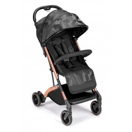 foto del prodotto cam compass 2.0 passeggino leggero compatto pieghevole 0 4 anni 0 22 kg completo di cappotta, cestino porta oggetti e corrimano colore nero 194 jacquard 832 194