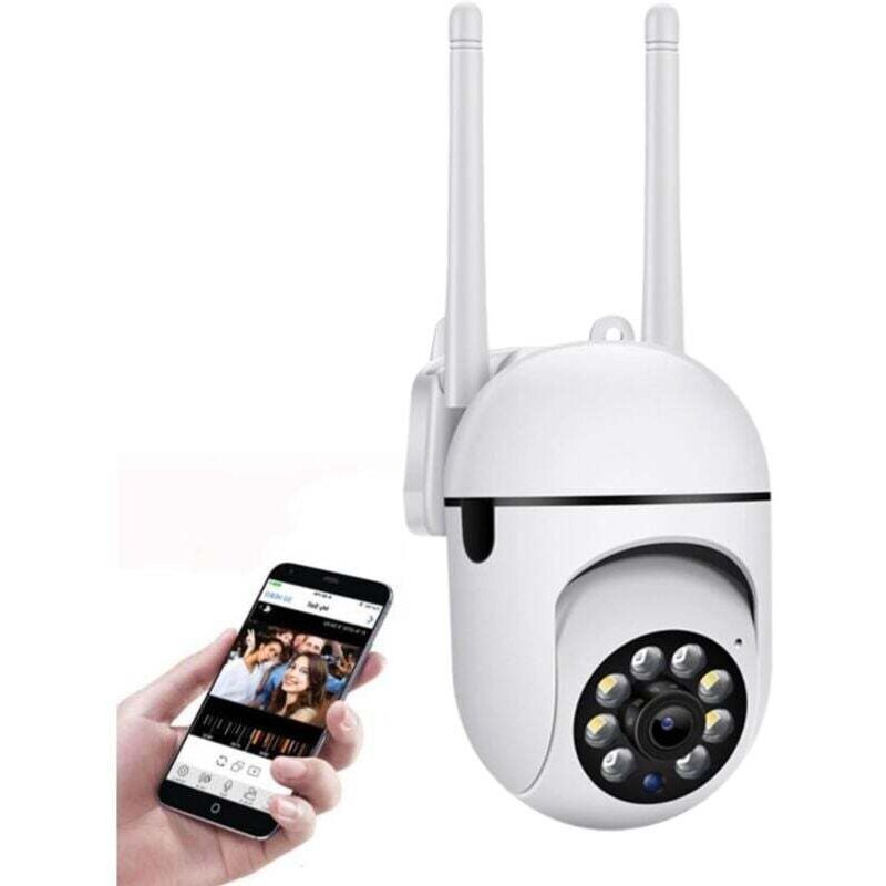 foto del prodotto cam ra surveillance wifi ext rieure sans fil ptz, livr avec 16 fonctions puissantes,1080p cam ra ip 360 sans fil tanche, vision nocturne en couleur