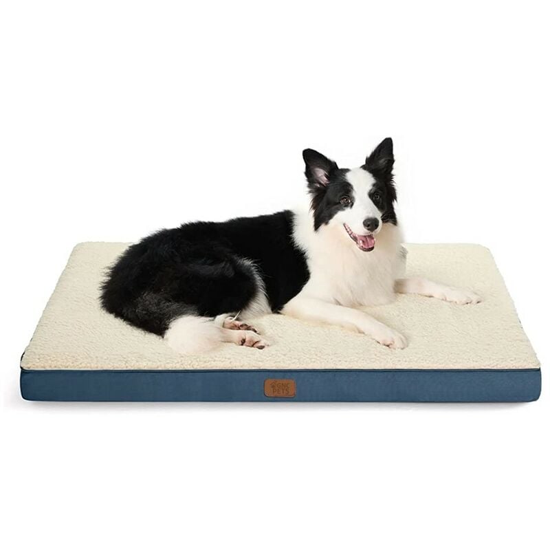 foto del prodotto cama perro ortopedica azul colchon lavable con espuma 51x76x76 cm offerta esclusiva