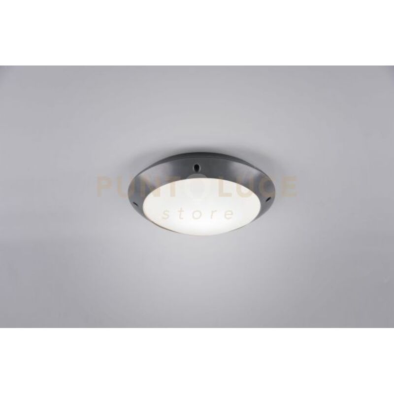foto del prodotto camaro plafoniera da esterno metacrilato antracite d. 26cm ip54 1 luce attacco e27
