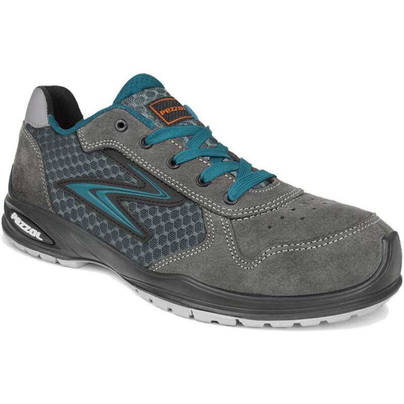 foto del prodotto camaro s1p src scarpe basse estive da lavoro antinfortunistica n.41 in pelle scamosciata e tessuto traspiranti made in italy grigio blu 41 pezzol