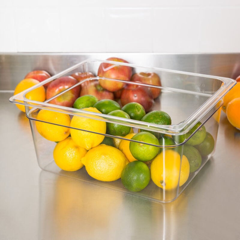 foto del prodotto cambro contenitore per alimenti foodpans in policarbonato trasparente forma rettangolare 1 2x6 150mm