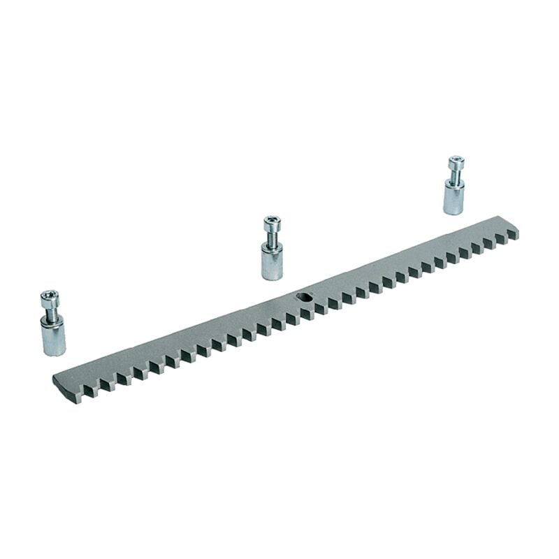 foto del prodotto came cremagliera zincata acciaio a bullonare con fori e distanziali modulo 4 30x12 mm
