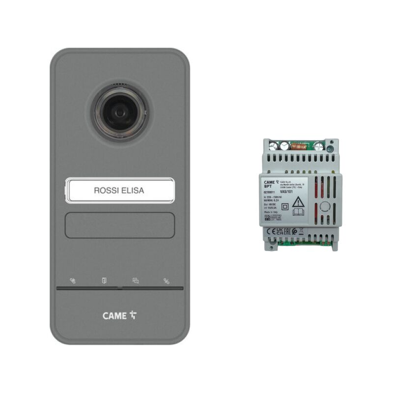 foto del prodotto came kit videocitofono base posto esterno free lhs v 01 grigio fino a 4 chiamate sistema x1 alimentatore bpt 8k40cf 028