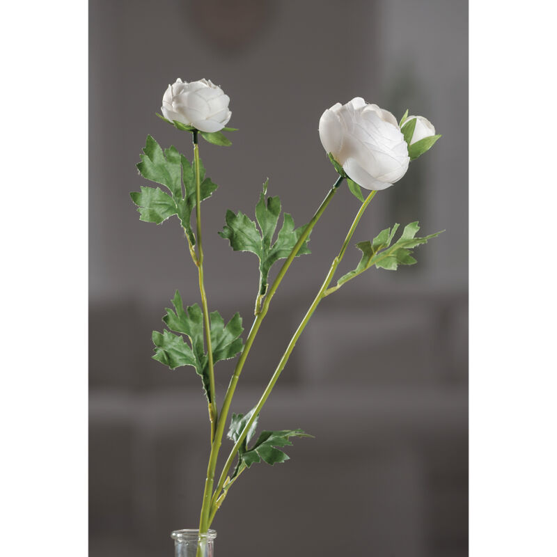 immagine 0 del prodotto camelia 49cm bianca con 2 fiori e 1 bocciolo